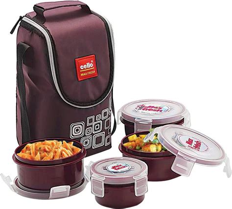 cello Max Fresh Click 4 Containers Lunch Box (500 ml) 